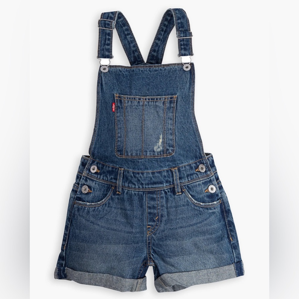Levi’s Big Girls Denim Shortall 14 Reg